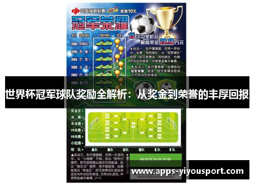 世界杯冠军球队奖励全解析：从奖金到荣誉的丰厚回报